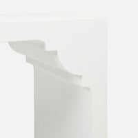 Felton Console Table - Designer White Faux Jute 50 Inch