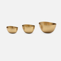 Forba Bowl Set of 3 - Satin Brass Metal