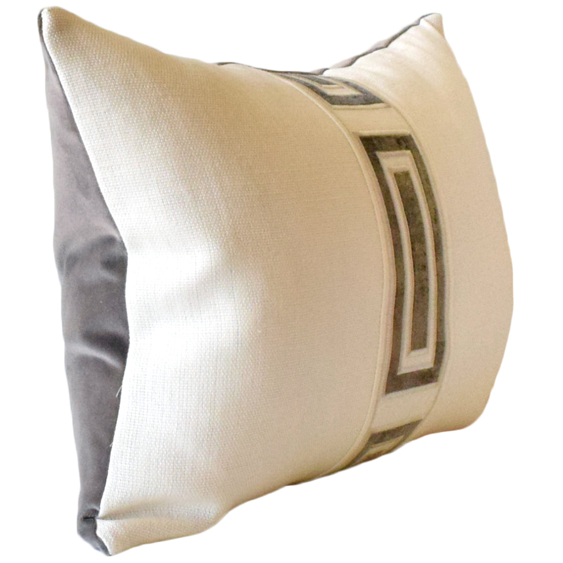 Giorgio Linen Ingot Tape Throw Pillow - 14x20 Platinum
