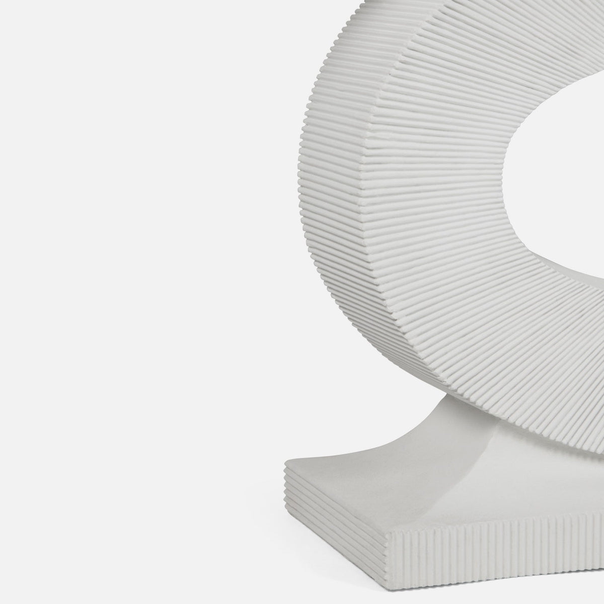 Grier Outdoor Console Table - White Plaster Reconstituted Stone 78 Inch Length