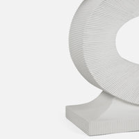 Grier Outdoor Console Table - White Plaster Reconstituted Stone 78 Inch Length