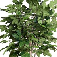 Faux banyan tree with natural trunk