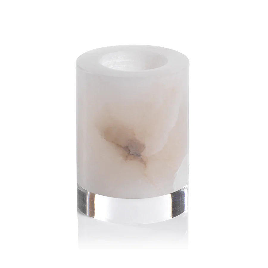 Taj Alabaster Tealight Holder - 3x4