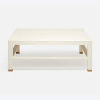 Jarin Coffee Table - White Faux Belgian Linen