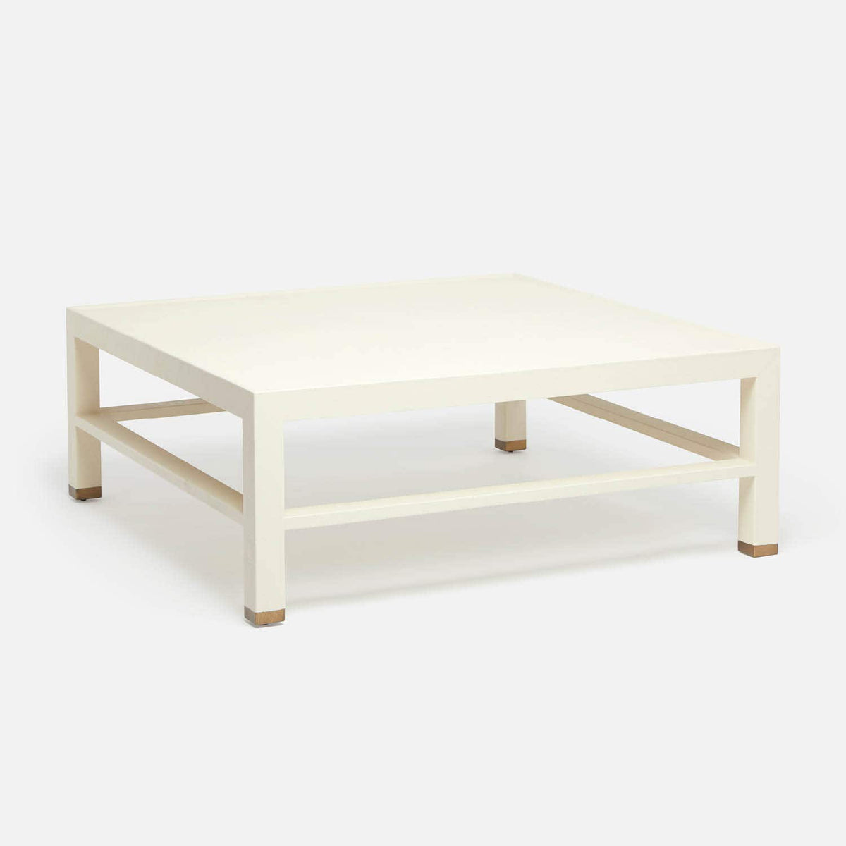 Jarin Coffee Table - White Faux Belgian Linen