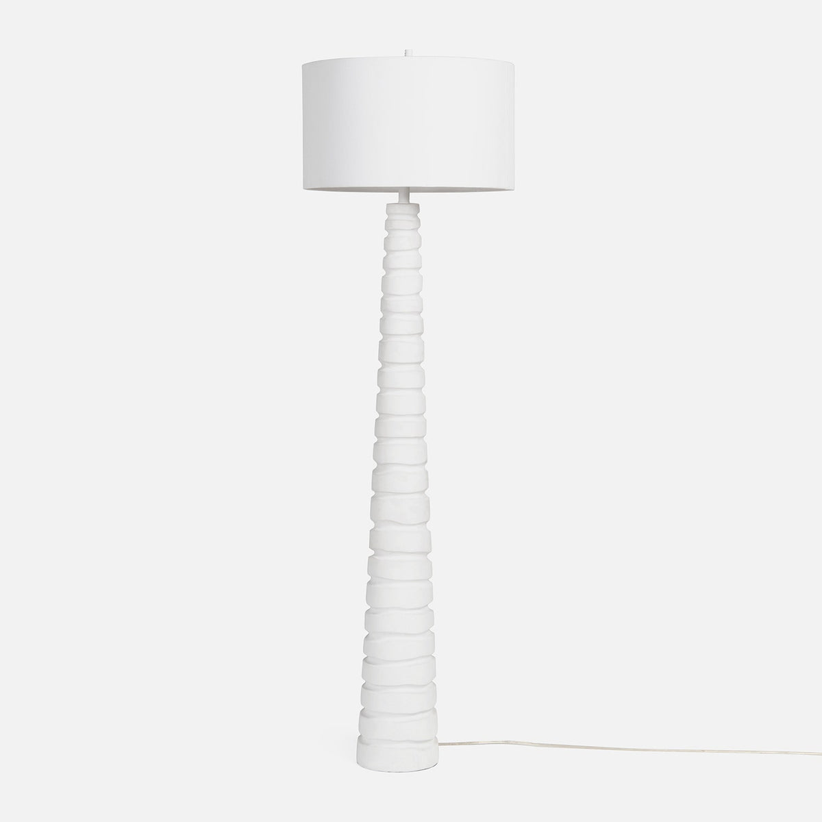 Kaleen Floor Lamp - Matte White Resin