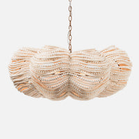 Kira Chandelier - White Wood Beads 32x13