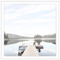 Lake Retreat Photograph Artwork Matte White Frame - 41.5 x 41.5