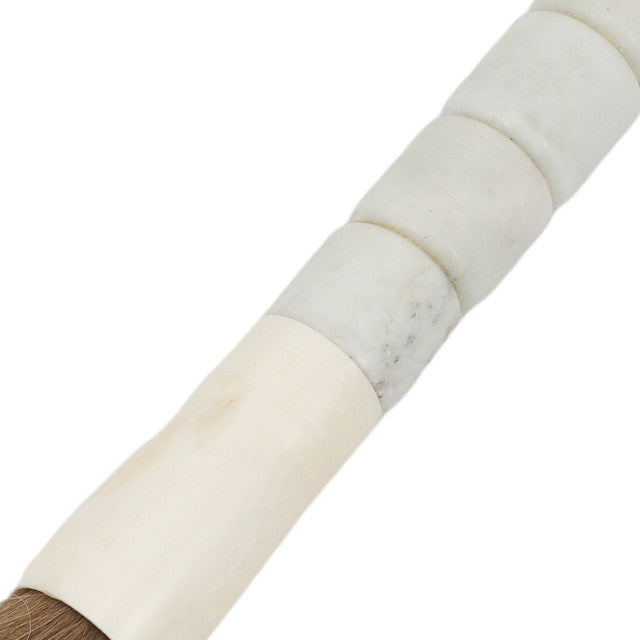 Calligraphy Brush White Jade - 13 Inch Long