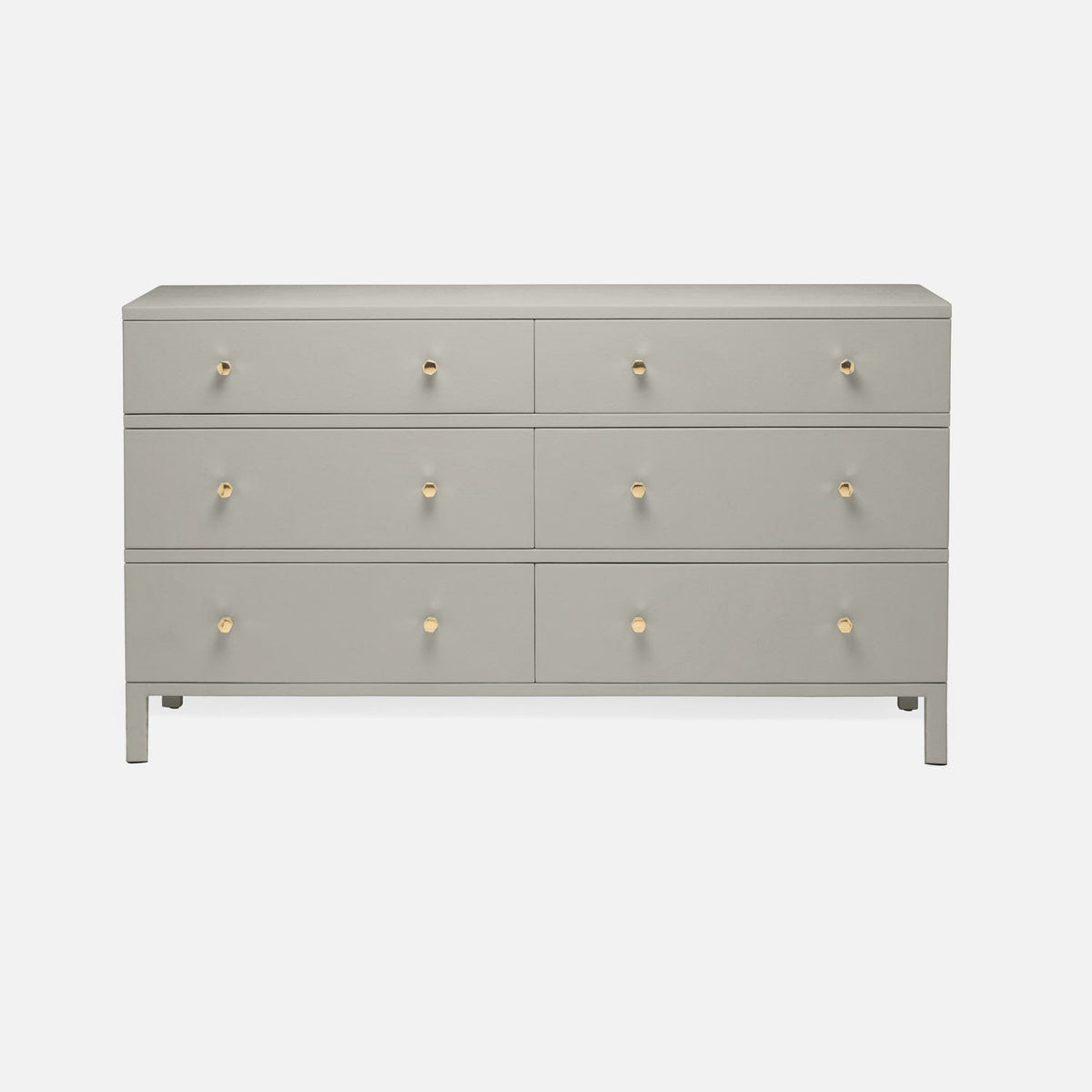 Maris Dresser - Light Gray Faux Belgian Linen 60 Inch