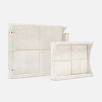 Nate Trays - Set of 2 Natural White Hair-On-Hide