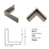 Gray frame pieces with dimensions