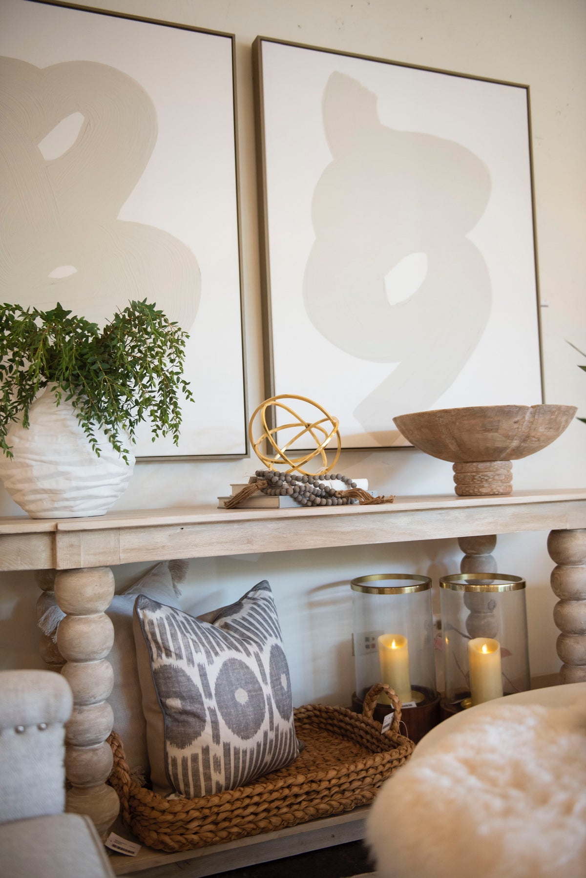 Large Neutral Swirl artwork by Thom Filicia