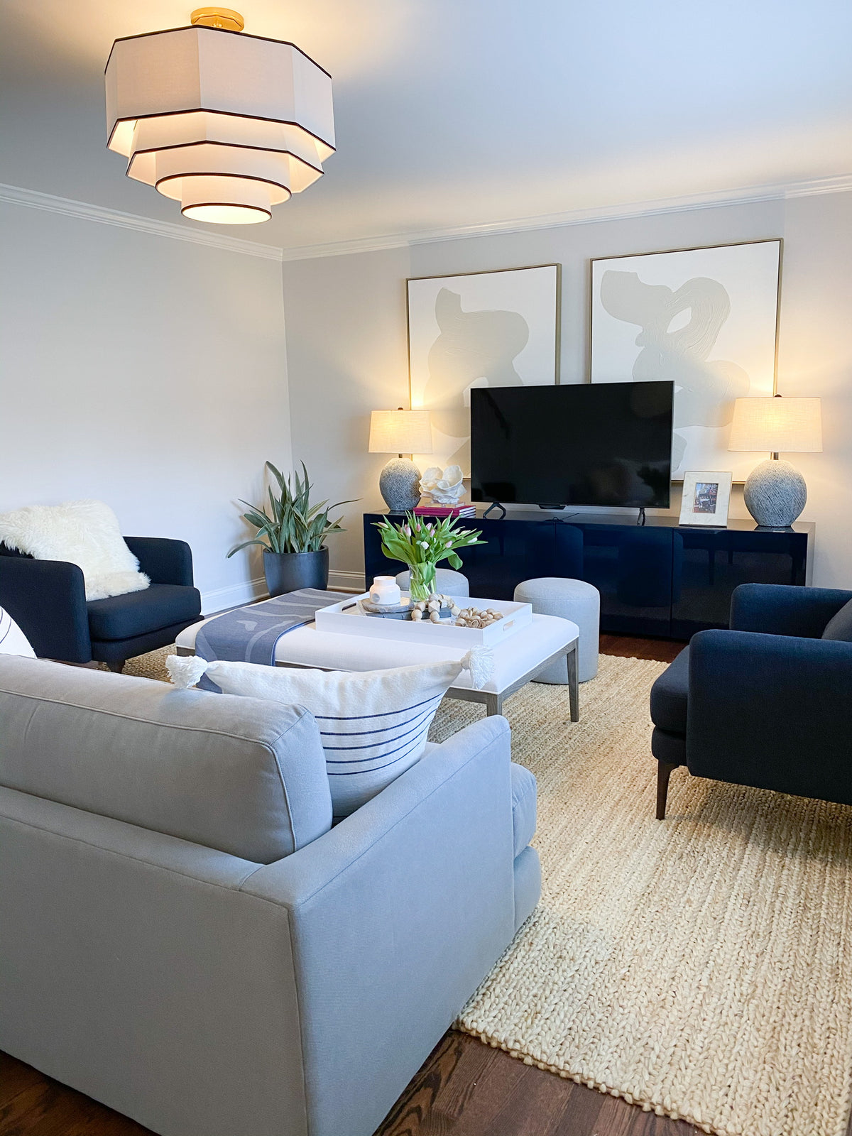 Neutral Swirl wall art by Thom Filicia