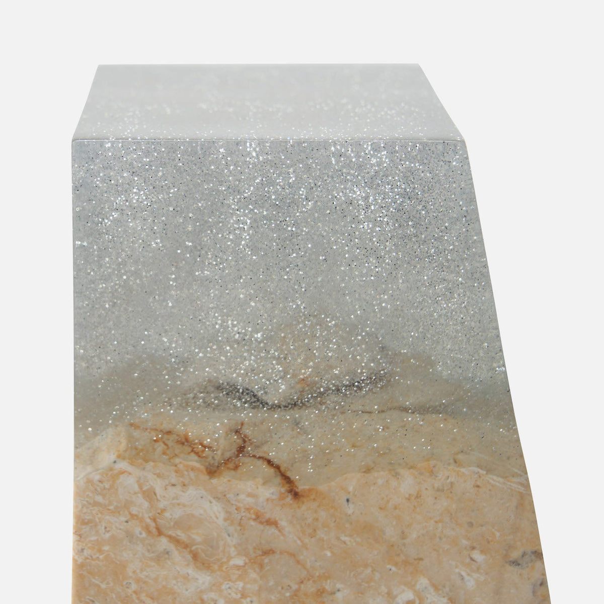 Otis Bookends - Natural Coral Stone and White Resin