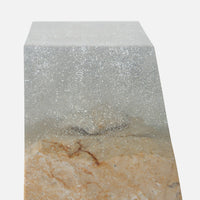Otis Bookends - Natural Coral Stone and White Resin