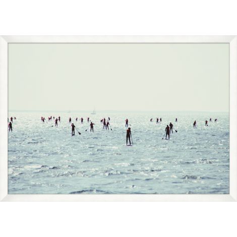 Paddle Board Fleet by Nathan Turner Photograph Artwork Matte White Frame - 47 x 33
