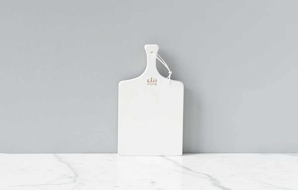 Upcycled pinewood mini charcuterie board in white