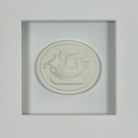 La Creme Bain D'Oiseaux Intaglio Framed Artwork - 8 x 8