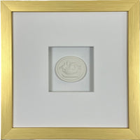 La Creme Bain D'Oiseaux Intaglio Framed Artwork - 8 x 8
