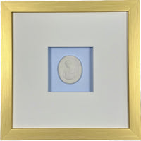 La Bleu Memoire Intaglio 8 Framed Artwork - 8 x 8