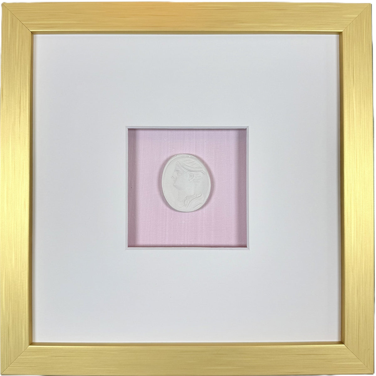 La Rose Memoire Intaglio 1 Framed Artwork - 8 x 8