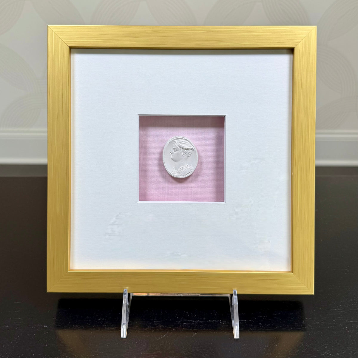 La Rose Memoire Intaglio 1 Framed Artwork - 8 x 8
