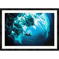 Surfer Dive 1 Photograph Artwork Matte Black Frame - 60.5 x 43.5