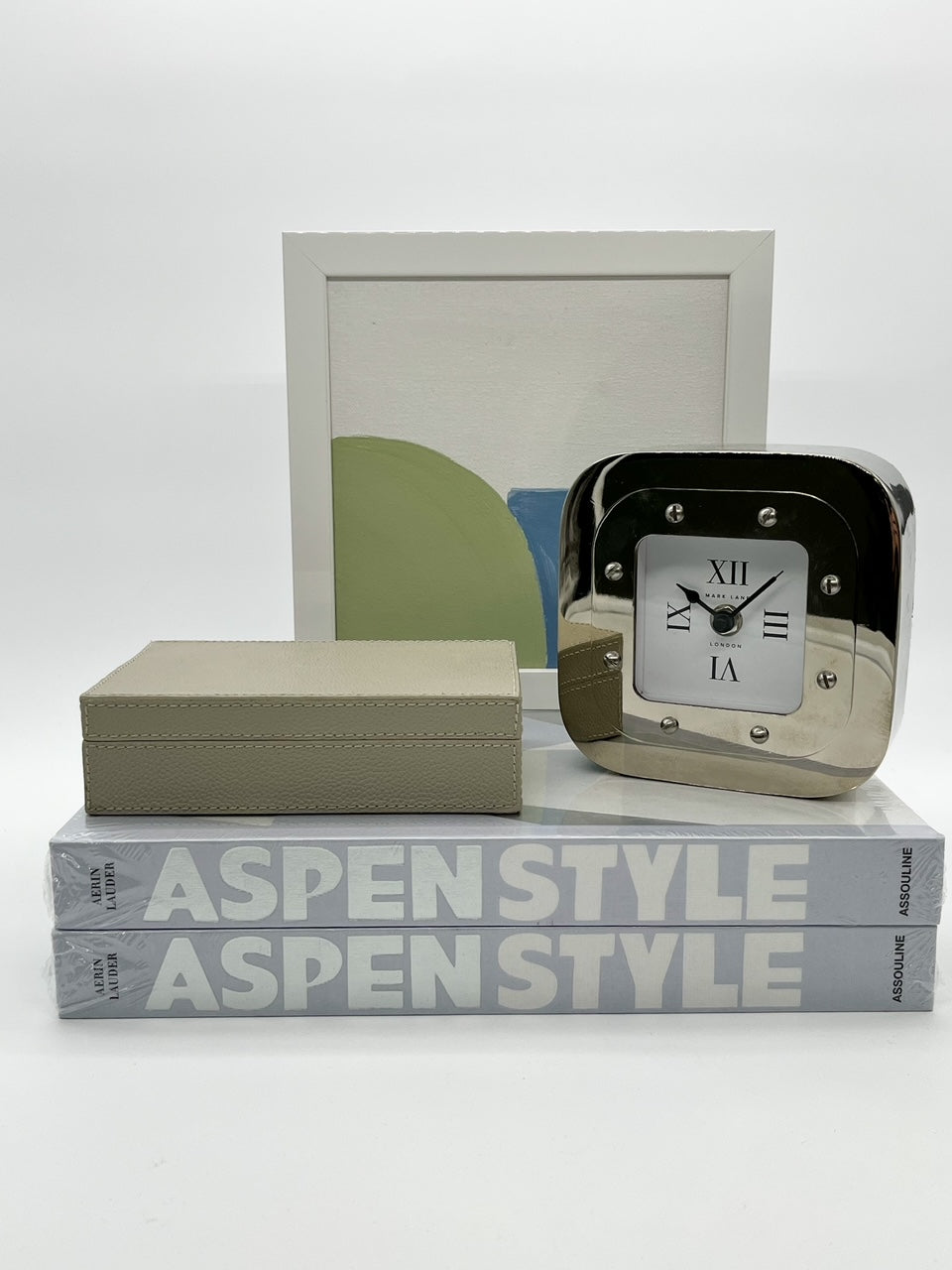 Mark Lane desk clock in nickel