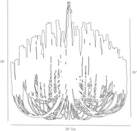 Dimensions of Tilda large chandelier