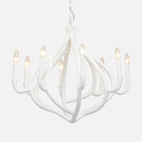 Ulla chandelier in white gesso concrete