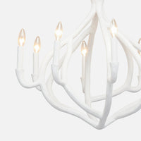 Ulla white gesso concrete chandelier