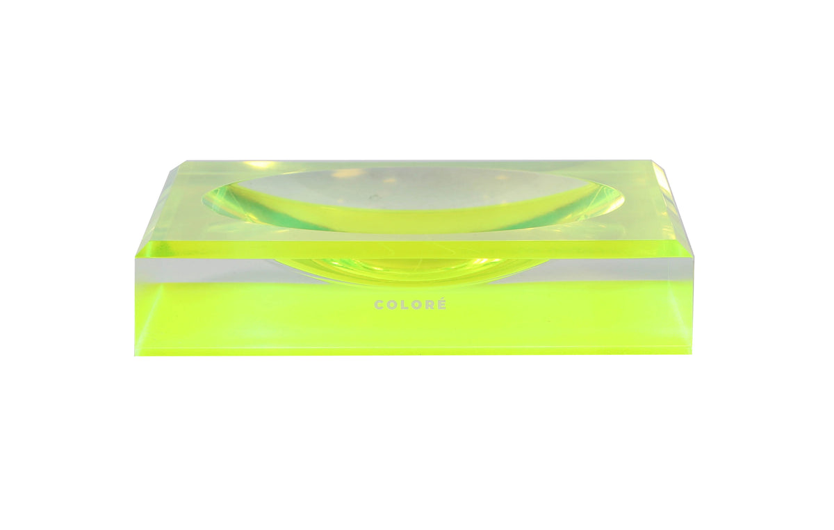 Decorative Acrylic Bowl - Neon Yellow