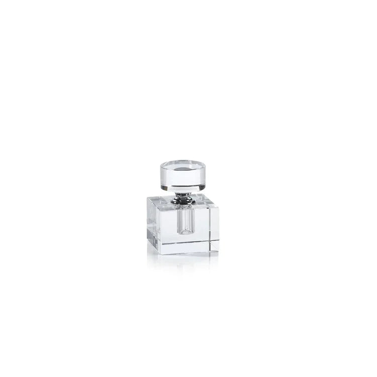 Modern Morocco Crystal Glass Cube Perfume Bottle - Large