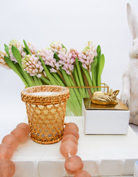 Brass fox and marble decorative box