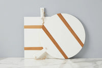 White Round Mod Charcuterie Board - Medium