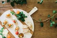 White Round Mod Charcuterie Board - Medium
