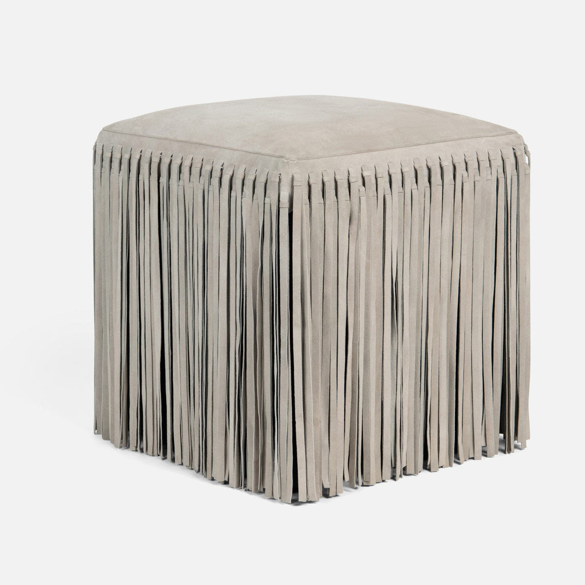 Hallie Stool - Light Gray Suede