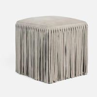 Hallie Stool - Light Gray Suede