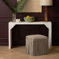 Hallie Stool - Light Gray Suede