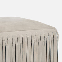 Hallie Stool - Light Gray Suede