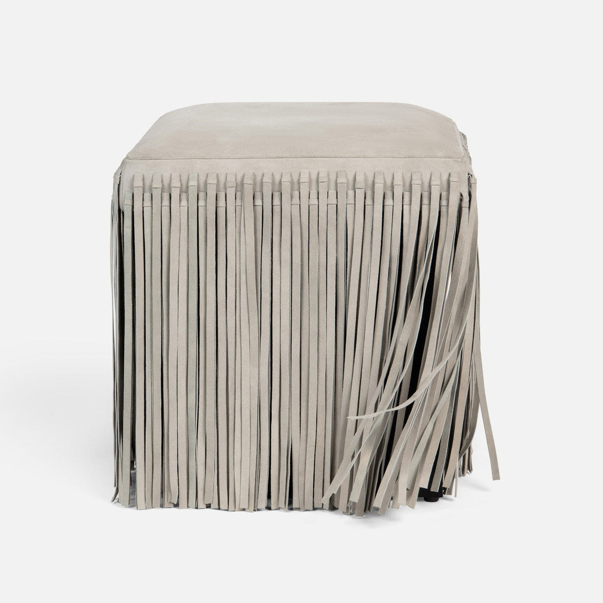 Hallie Stool - Light Gray Suede