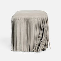 Hallie Stool - Light Gray Suede