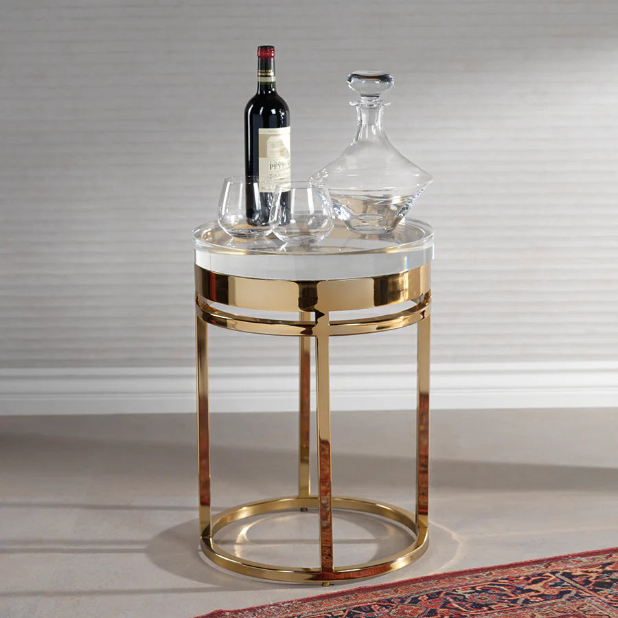 Langham Side Table - Polished Gold