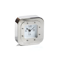 Small Mark Lane table clock in nickel