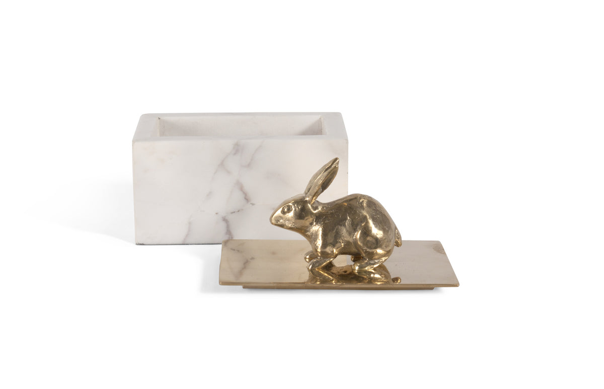 Kanina Decorative Box - Brass and Marble