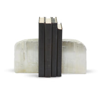 Glaciers Set of 2 Selenite Crystal Bookends
