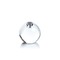 Round crystal glass taper candle holder