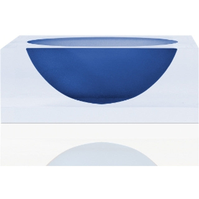 Acrylic Square Bowl - Blue and Clear