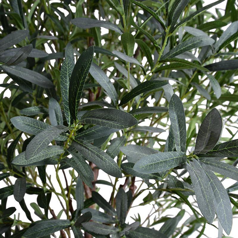 Leaves of faux olive tree